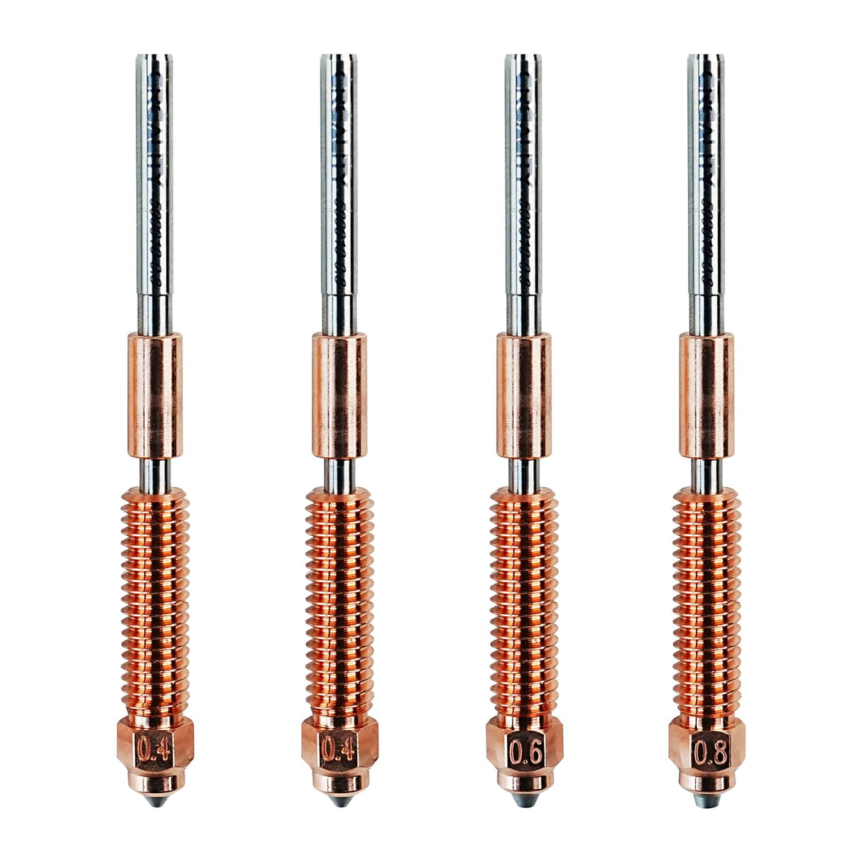 Creality Ender 3 V3/Plus K1C 3D Printer Nozzle Kit, Unicorn Quick-Swap Nozzle Kit 0.4mm 0.6mm 0.8mm, Steel-Tipped Copper Nozzle and Titanium Alloy Heatbreak, High Flow Nozzle Kit for 3D Printers Creality