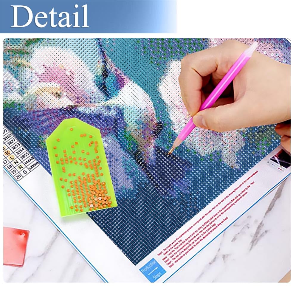 JFYHAB Hummingbird Diamond Painting Kits for Adults - DIY Birds Diamond Art Kits for Adults, Diamond Dots 5D Paint with Diamonds Pictures Gem Art Kits Crafts Kits for Home Wall Decor 12x16inch JFYHAB