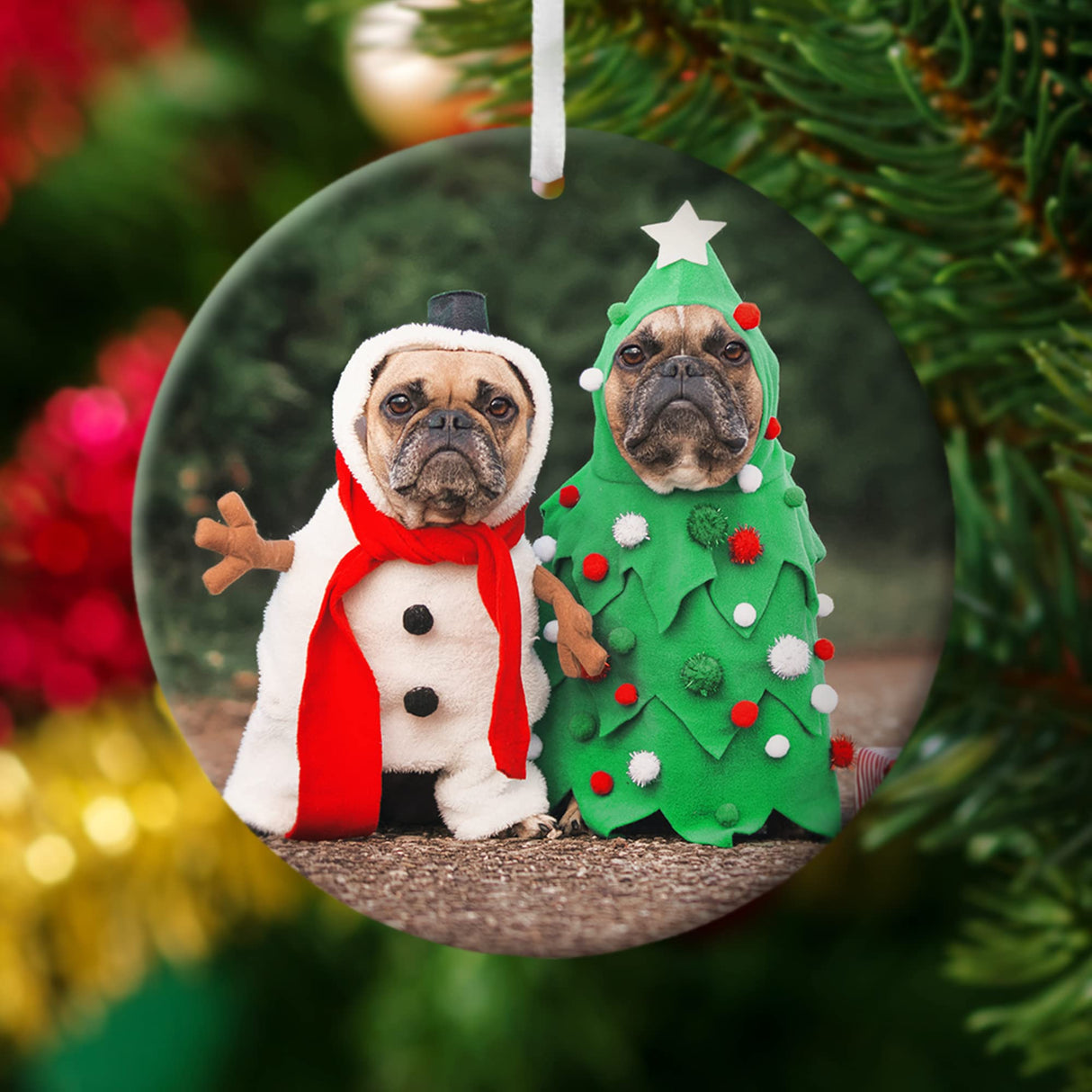 Let's Make Memories Personalized Photo Ornament - Customize with Photo - Round Keepsake Ornament for 2023 Let's Make Memories