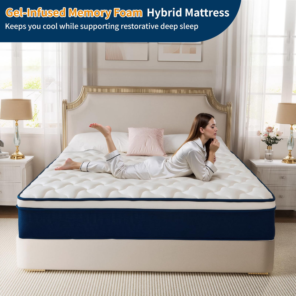 Kesyup 12 Inch Twin Gel Memory Foam Mattress - Medium Firm Mattress for Cool Sleep & Pressure Relief | Motion Isolation, 100-Night Trial, CertiPUR-US Certified (40" x 75") Kesyup