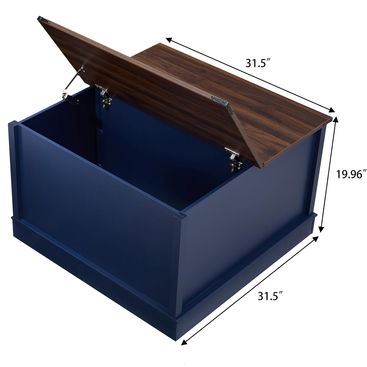 Square Coffee Table Farmhouse Coffee Tables for Living Room, Coffee Table with Storage, Blue Coffee Table with Hidden Compartment, Rustic Center Table with Lift-up Top LIDYUK