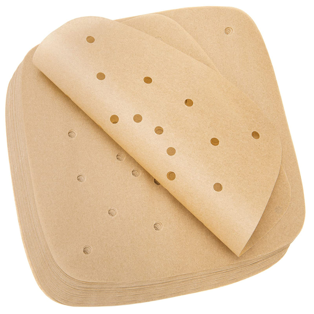 200pcs Air Fryer Parchment Paper Disposable Liner 8.5inch, Premium Perforated for Air Fryer, Streamer, Pans, No Burn, Easy Cleanup (Brown) SyeiouC