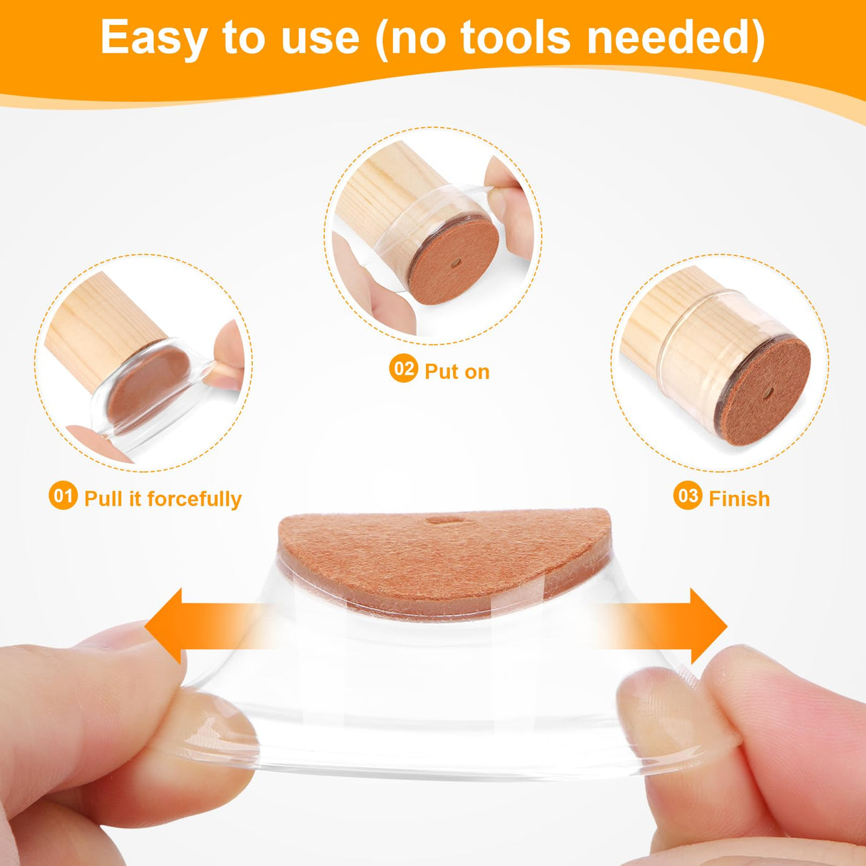 36Pack Silicone Chair Leg Floor Protectors, Chair Leg Protectors for Hardwood Floors, Thicken Rubber Chair Feet Caps Covers Pads, Protect Furniture Wood Floors from Scratching and Reduce Noise CHUNZEXI