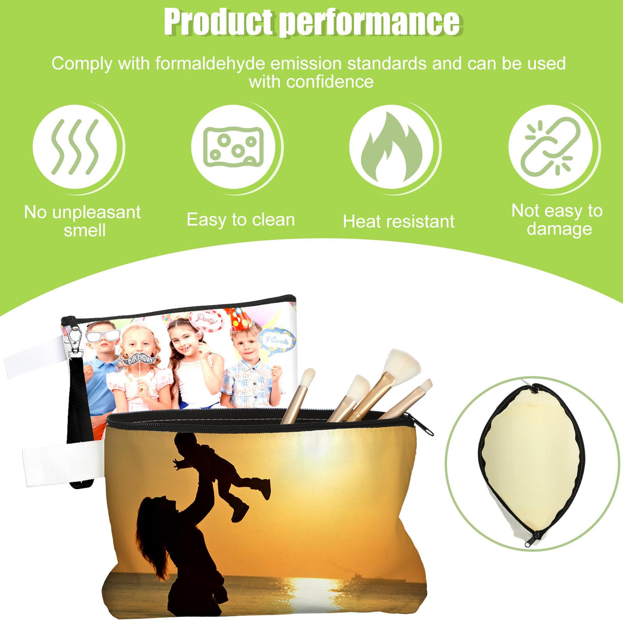 Gejoy 100 Pack Sublimation Blank Canvas Cosmetic Bags Bulk DIY Heat Transfer Makeup Bags With Wristband Lanyard Zipper Cosmetic Bags Pencil Bag for Multipurpose Printing Bag Decor, 8.66 x 5.12 inch Gejoy