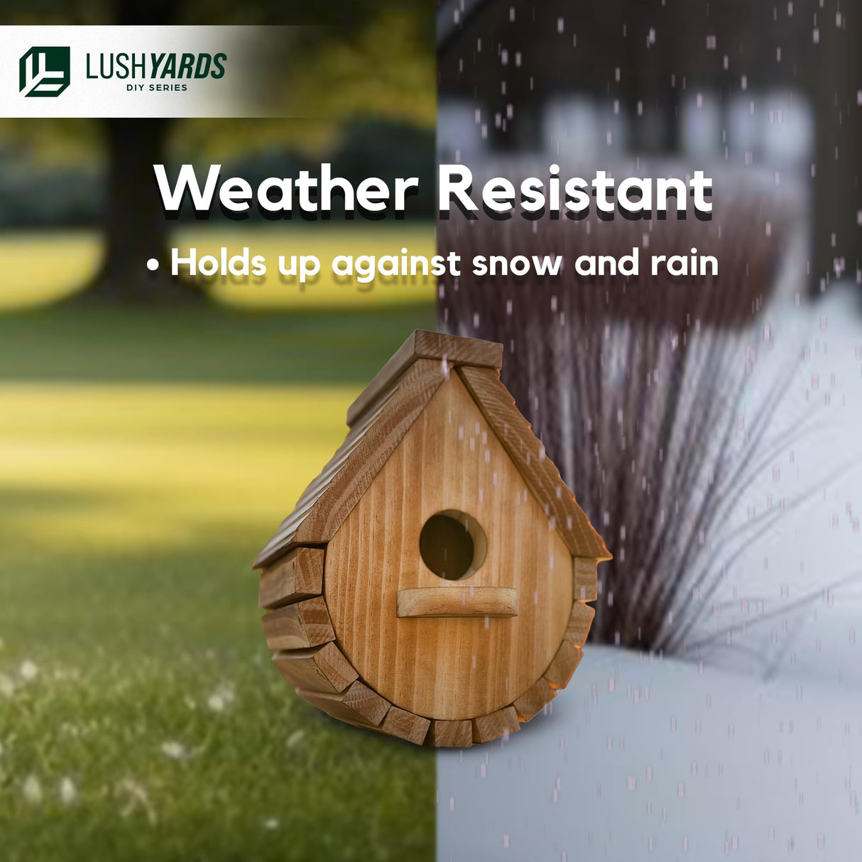 LushYards DIY Wooden Bird Houses for Outside | Hanging Bird House Kit for Adult | Build it Yourself Birdhouse | Build Your Own Birdhouse Building Kits for Adults | Wood Craft Kits for Adults to Build Generic