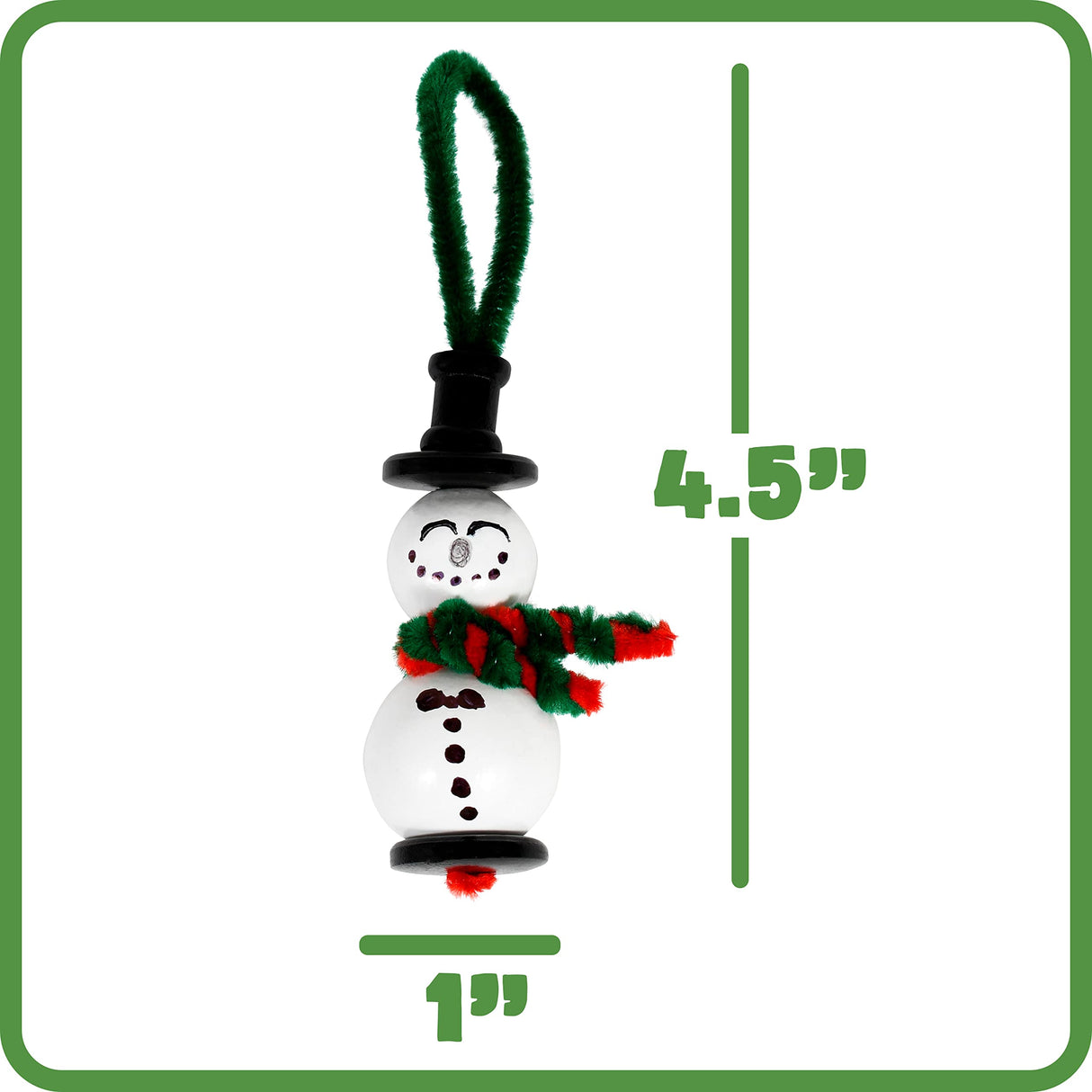 READY 2 LEARN Christmas Crafts | Create Your Own Bead Snowmen | Set of 4 | DIY Ornaments for Kids | Christmas Tree Decoration | All Materials Included READY 2 LEARN
