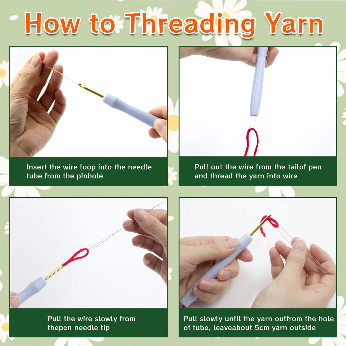 Groodo Punch Needle Kit for Beginners, Easy DIY Embroidery Set for Kids & Adults Complete Embroidery Tote Bag Set with Punch Needle Tool & Easy Instructions Groodo