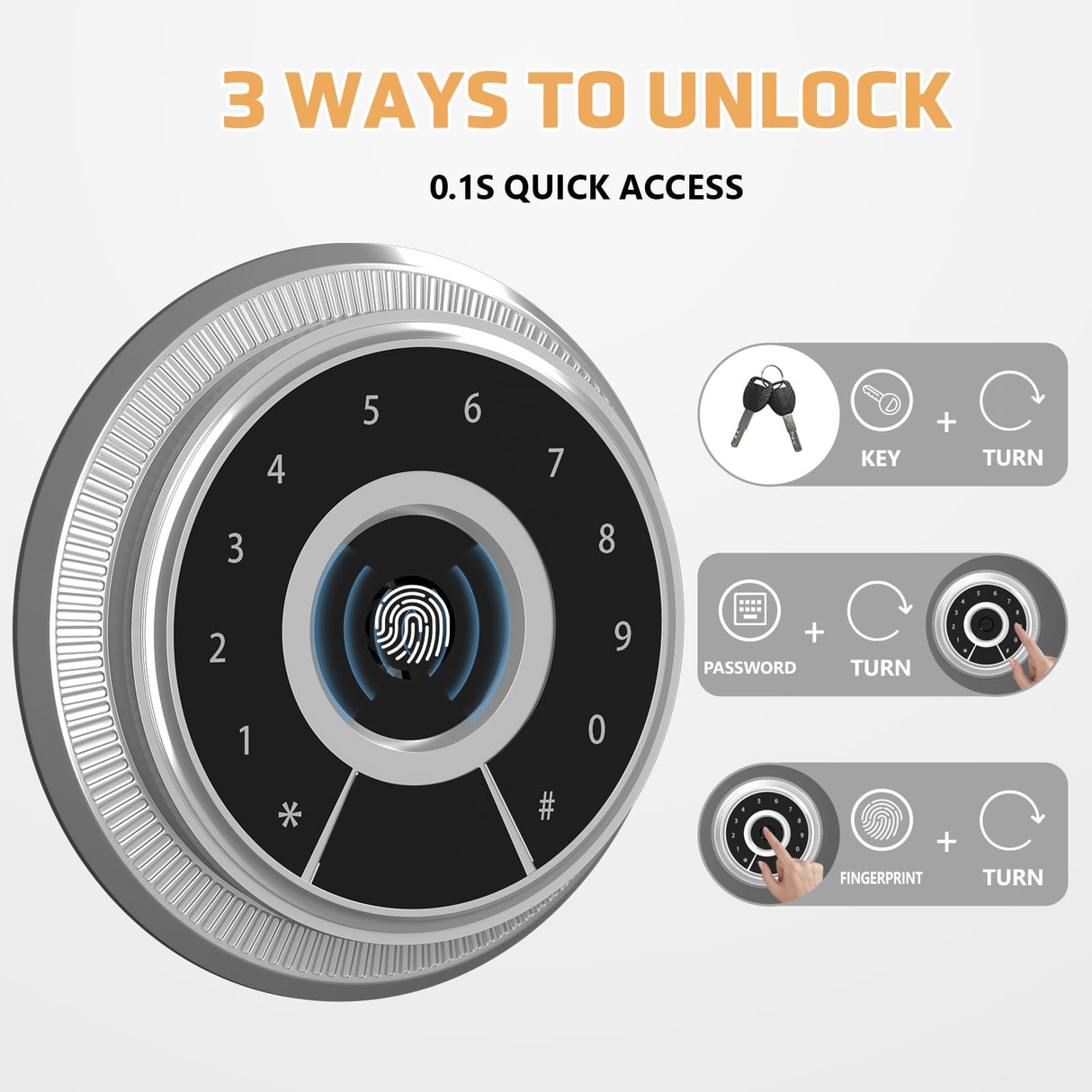 Dawmilon 10-14 Gun Safe, Biometric & Digital Keypad Quick Access Rifle Cabinet with 3 Adjustable Racks, Handgun Pockets, Heavy Duty Steel Security Box for Home Defense & Firearm Storage Dawmilon