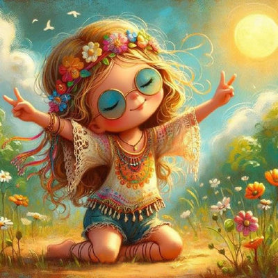 5D Diamond Painting Kits for Adults Beginners- Fantasy Girl Diamond Art Kits for Adults, Flower Gem Art and Craft Kit for Home Wall Decor 12x12inch