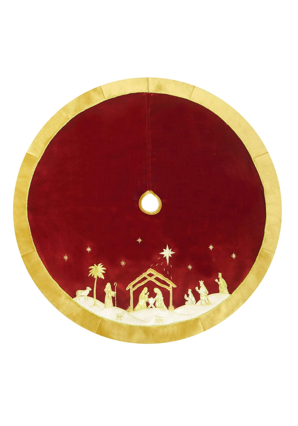 Kurt S. Adler TS0233 Tree Skirt, Red, Gold, 20.50l x 12.50w x 10.00h Kurt S. Adler