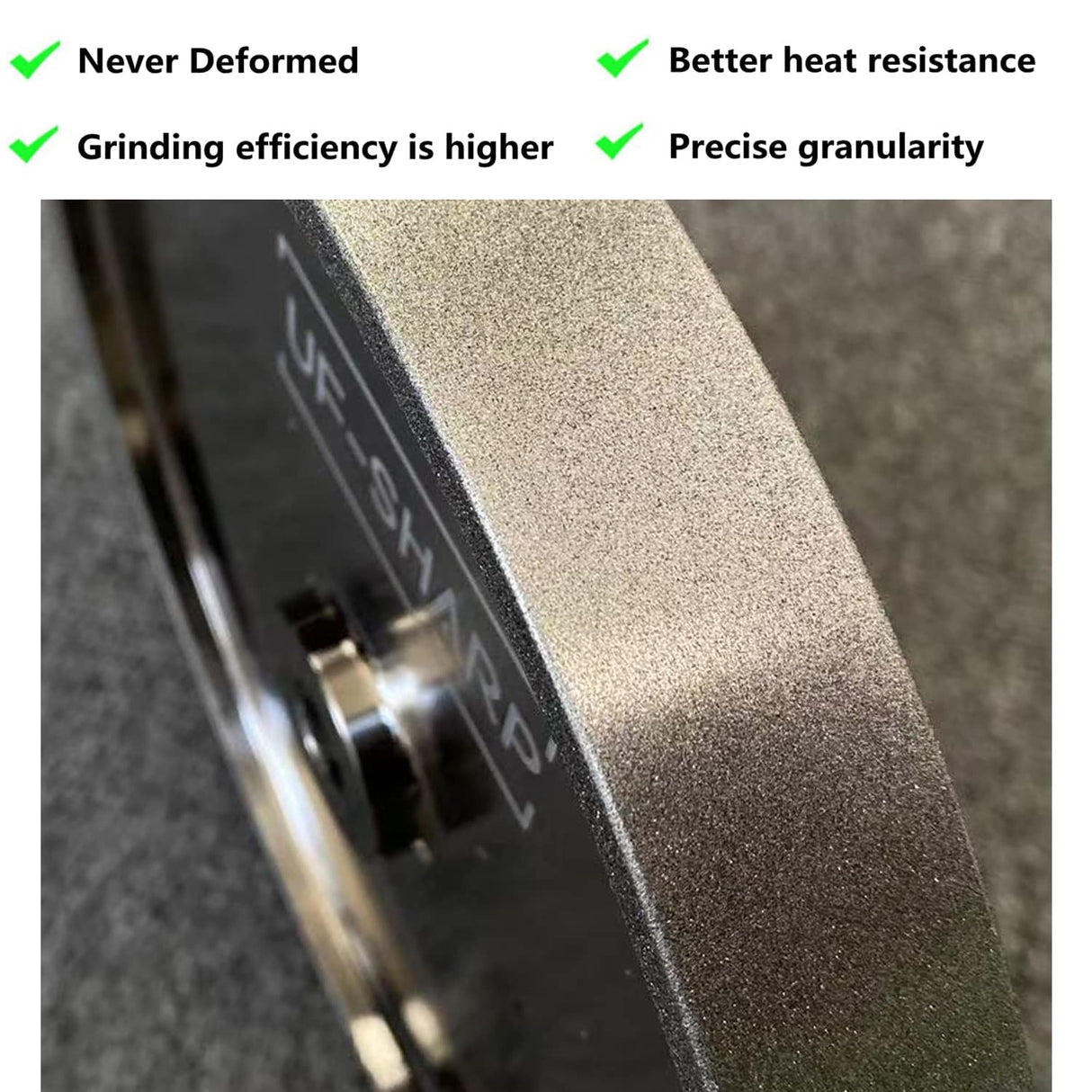 UF-SHARP 8 inch CBN Grinding Wheel 180 Grit, 8" Dia x 1" Wide x 5/8" Bore (Aluminum Body) for Sharpening High Speed Steel Tools、Woodturning Tools (8"x1") UF-SHARP