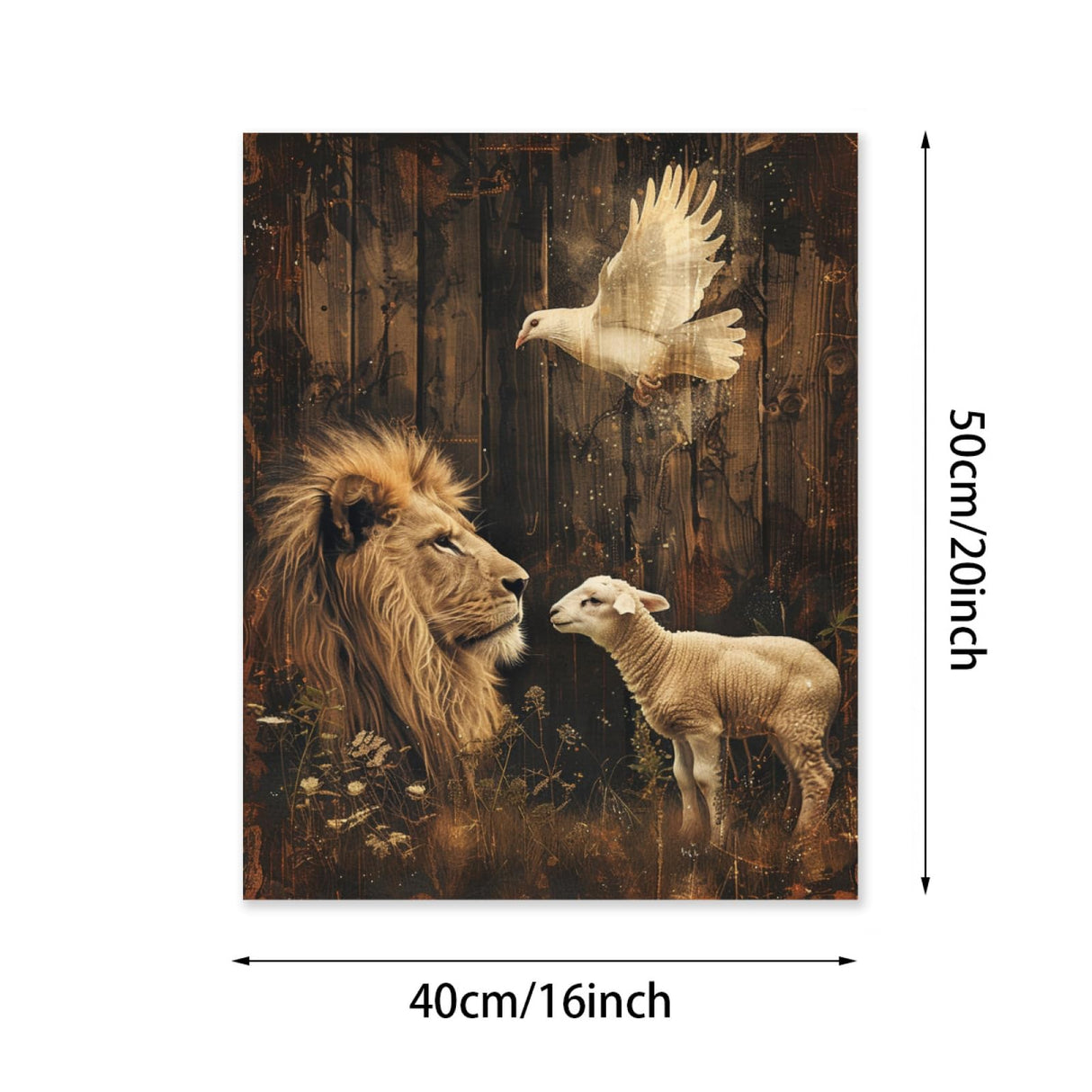 Fhuyiks Lion Lamb Paint by Numbers Kit for Adults, Modern Aesthetic Paint by Number on Canvas, Abstract Art Digital Oil Painting Kits Suitable for Home Wall Decoration Gift 16"x 20" Fhuyiks