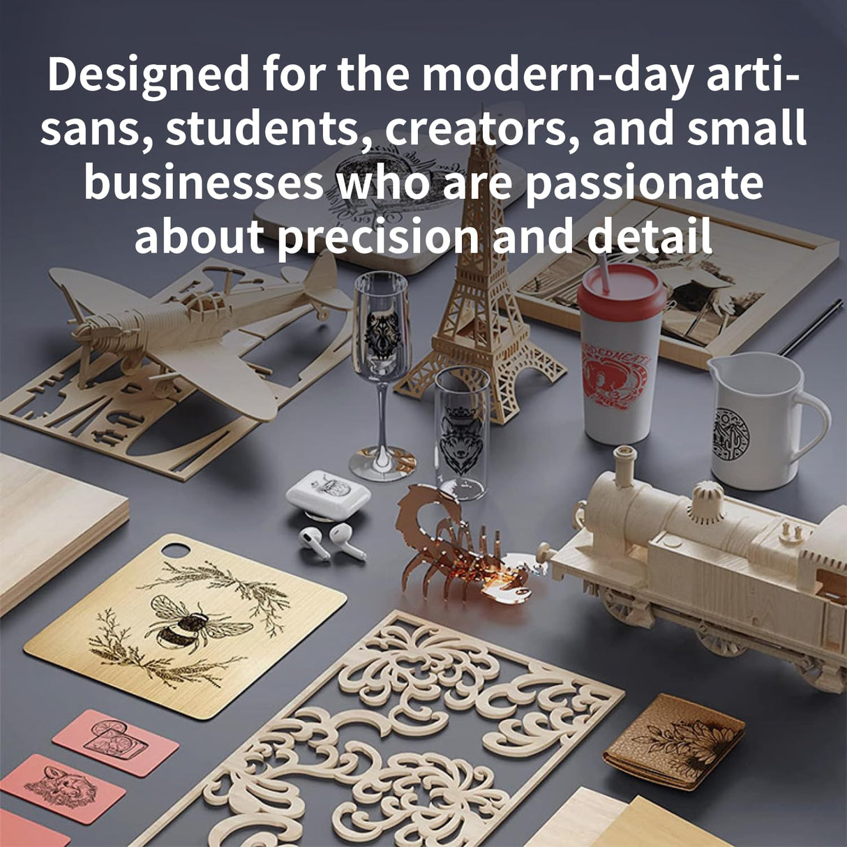 Aufero Laser 1 Laser Engraver, 5W Long Focus Diode Laser Engraver, Laser Wood Cutter and Engraver Machine, 7.1x7.inch Engraving Area, Beginner-Friendly Laser Engraving Machine Aufero