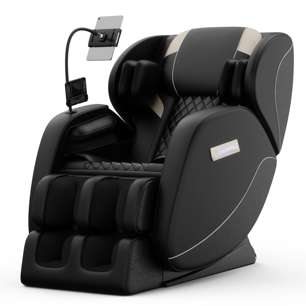 Massage Chair Full Body, Zero Gravity Massage Chair with Auto Modes, Airbag Massage, Foot Massage, 6 Fix Point Rollers, Heating, Touch Screen Controller, Black Home Relaxation Recliner with Massage Msutree