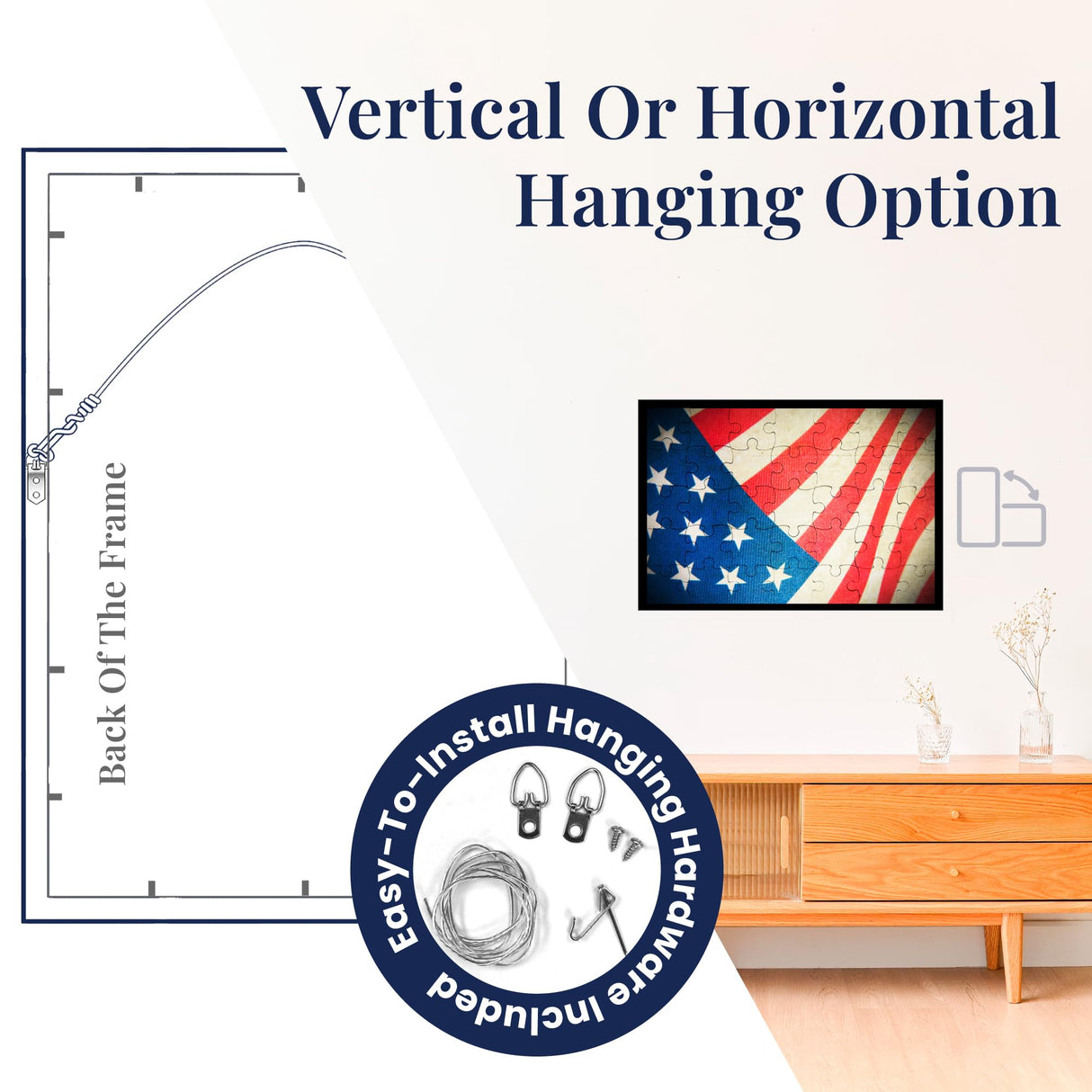 PictureFrameFactoryOutlet 20x29 Puzzle Frame - Showcase Your Artwork and Puzzles with Elegance and Security - 1.25" Black MDF Frame, Hanging Hardware, and Protective Plexi Glass Included PictureFrameFactoryOutlet