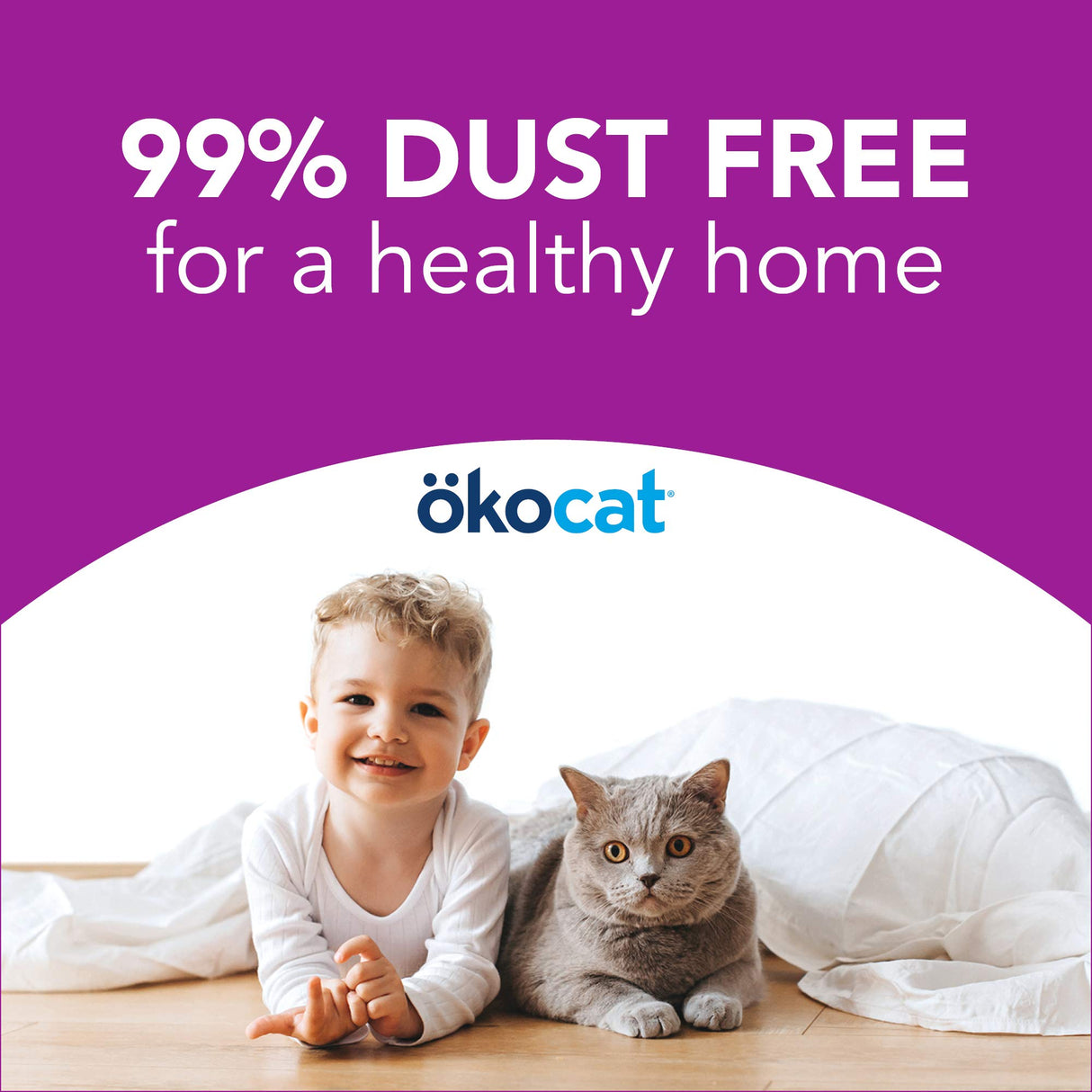 ökocat Less Mess Natural Wood Clumping Cat Litter Mini-Pellets, Great for Long-Hair Breeds, 18.6 lbs, Large ÖKOCAT