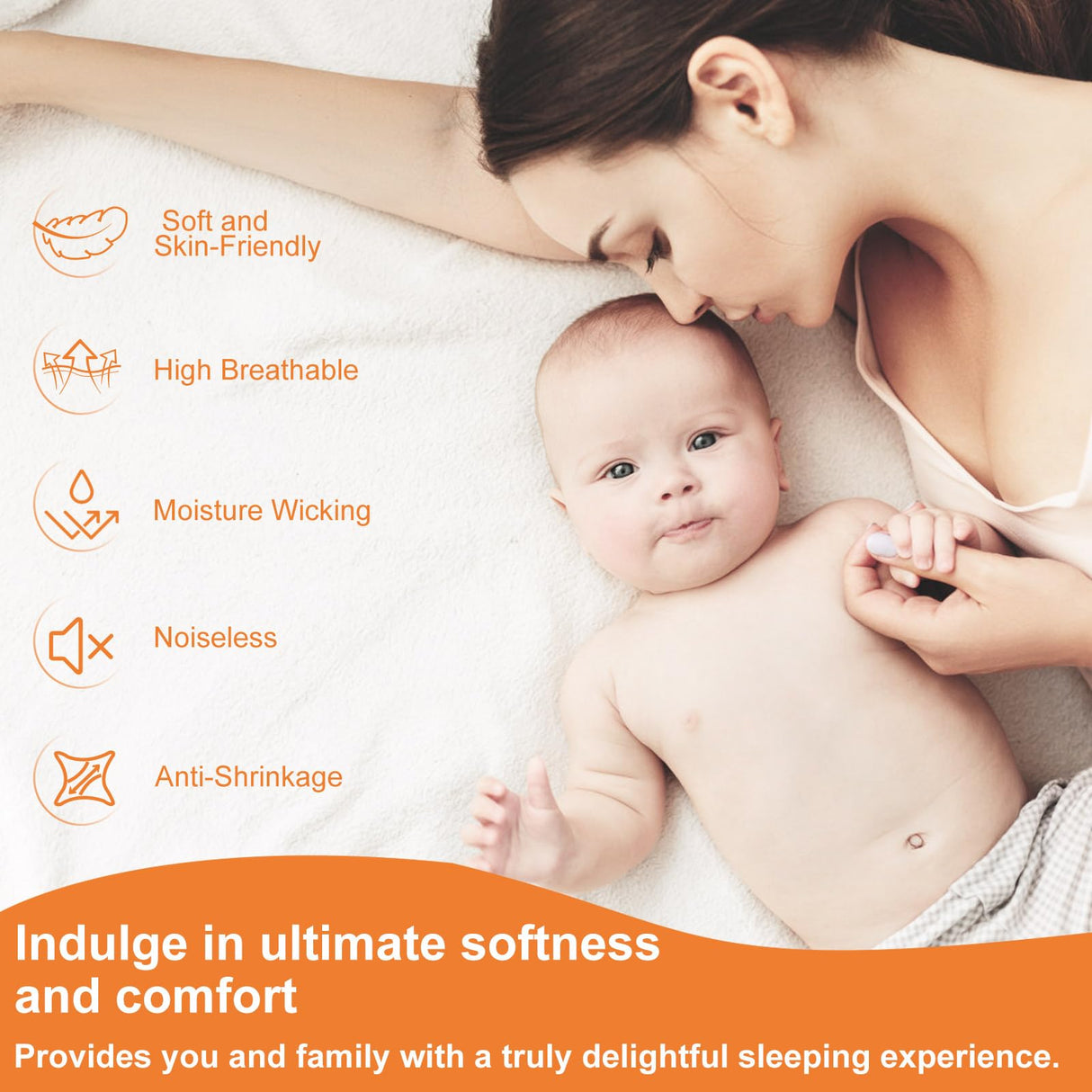 Queen Mattress Protector 60"x80" for Deep 16/17/18 inch,Waterproof Liquid Proof Urine Pee Protection, Soft Terry Cotton Top, Breathable Noiseless Mattress Encasement Washable Ptsuker