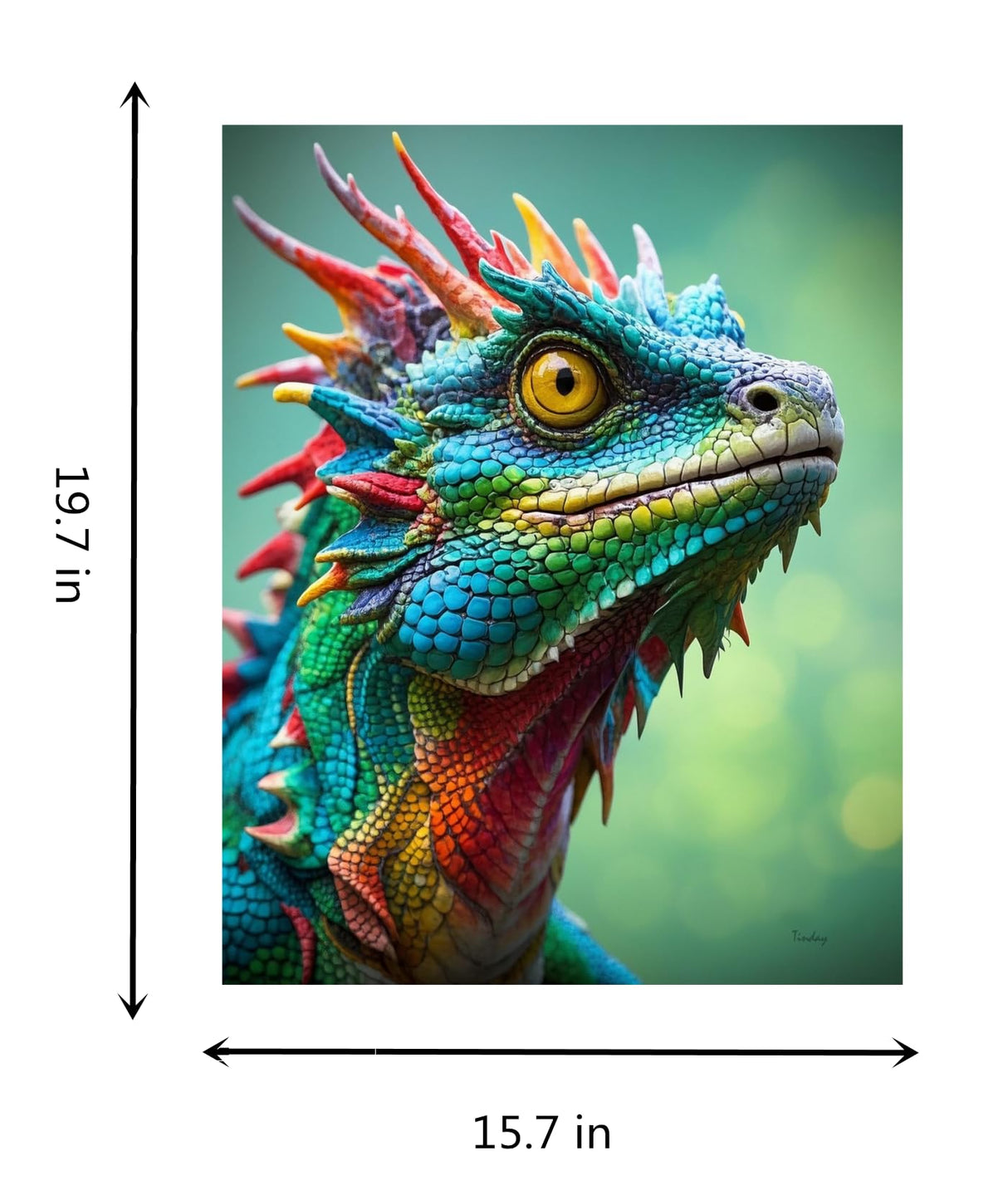 TINDAY Dragon Paint by Numbers Kit for Adults Paint by Numbers for Adults Beginner Painting by Number Kits for Adult on Canvas Acrylic Painting Home Decor Wall Art Gift for Birthday Family 16x20 in TINDAY