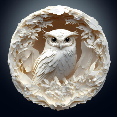 Wooden Puzzles for Adults, Flat Puzzle with 3D Visual Effect, Paper Carved Owl Puzzle, Wooden Jigsaw Puzzles for Adult, Unique Shape Wood Puzzles Adult, Wall Art Canvas Puzzle (M-11.4*11.2in-200pcs)