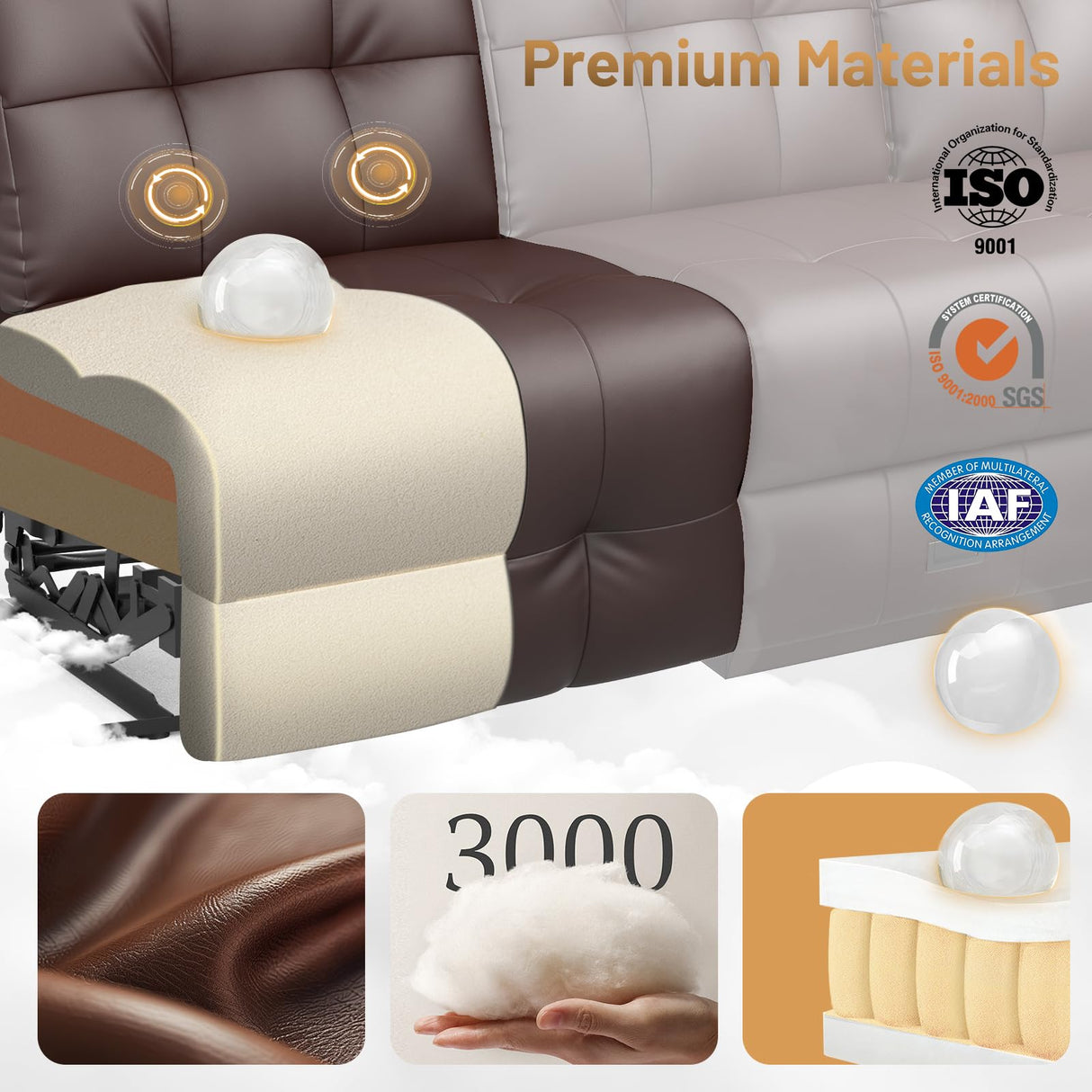 3-Seater Loveseat Recliner Sofa, Home Theater Seating Reclining Couch with Flip Middle Backrest, RV Wall Hugger Sleeper Sofa with Massage, Dawer & Cup Holders, 150° Recline for RV & Living Room TOMOSLTER