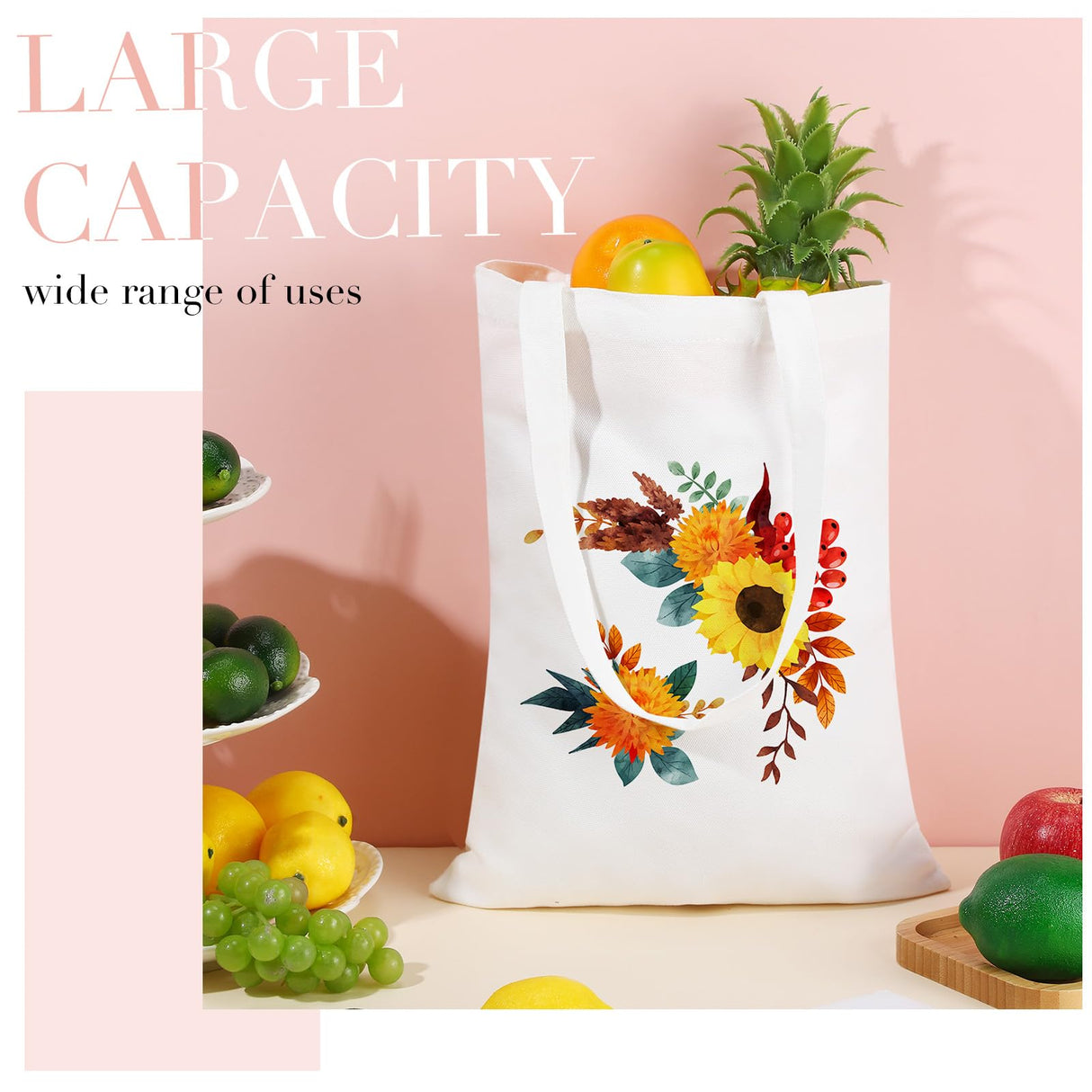 Sanwuta 24 Pcs Sublimation Blanks Polyester Tote Bags 15.8 x 12 Inch Sublimation White Polyester Tote Bags for Valentine's Day Party DIY Tie Dyed Souvenir Event Gifts Sanwuta