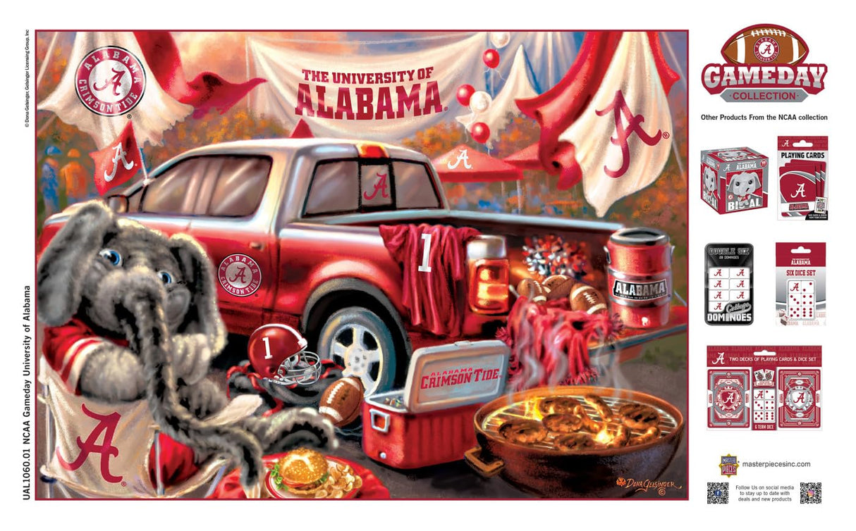 Masterpieces 1000 Piece Jigsaw Puzzle for Adults - NCAA Alabama Crimson Tide Gameday - 19.25"x26.75" Masterpieces