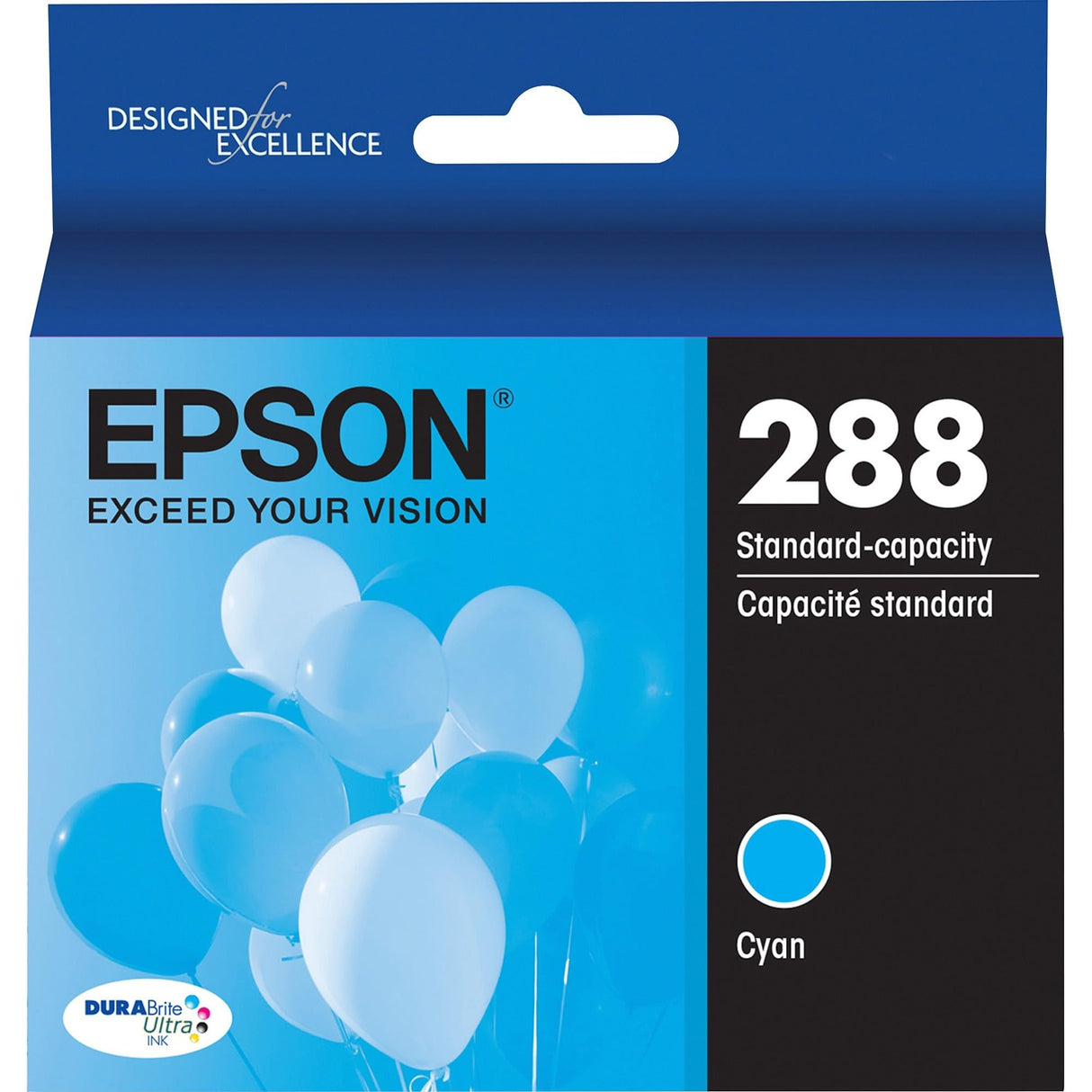 EPSON 288 DURABrite Ultra Ink Standard Capacity Cyan Cartridge (T288220-S) Works with Expression XP-330, XP-430, XP-434, XP-340, XP-440, XP-446 Epson