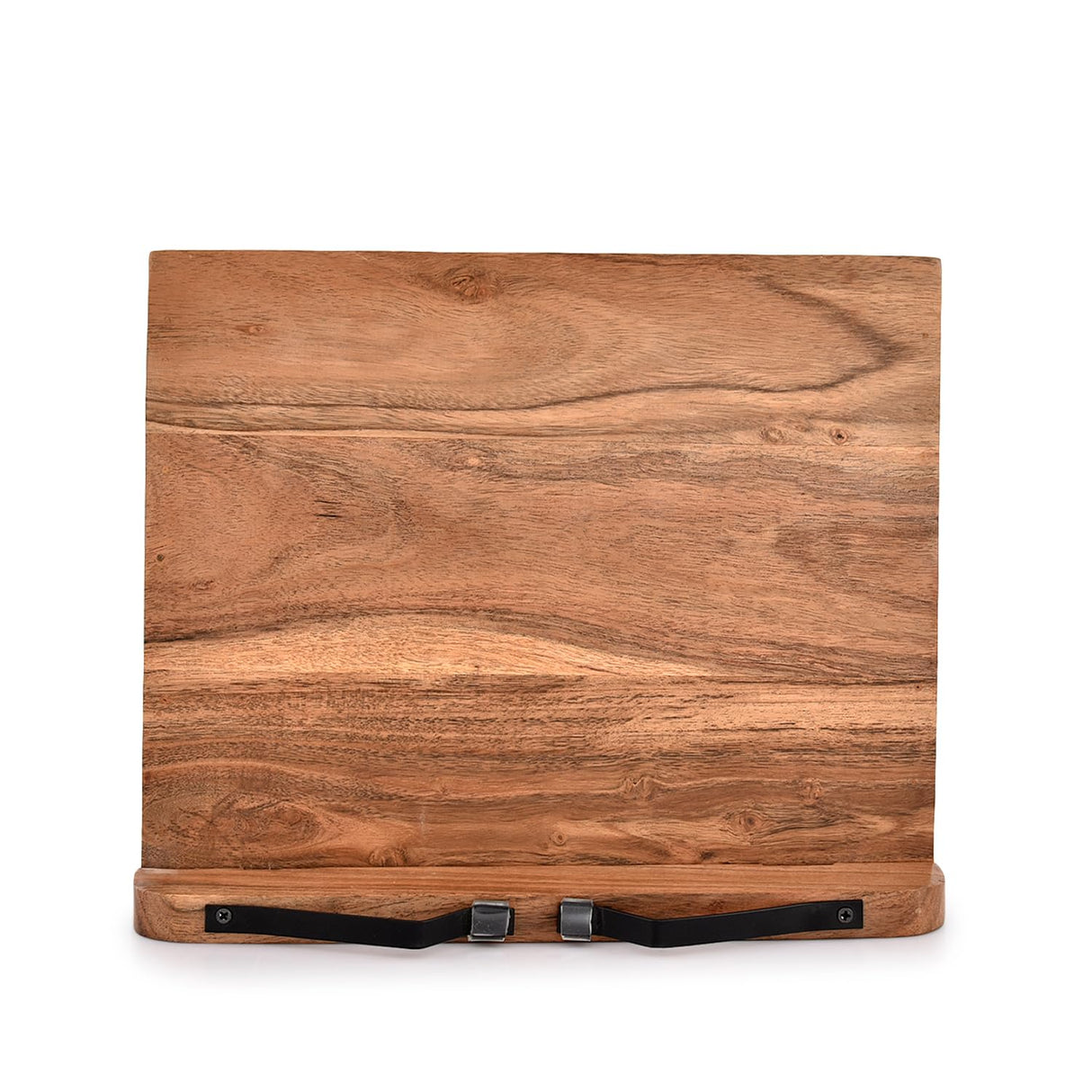 NIRMAN Acacia Wood Book Stand Adjustable Angle Reading Book Holder for Textbook, Receipe, Music Books, Tablet for Home Office Kitchen Lightweight Bookstand (11" x 9" x 1.5") NIRMAN