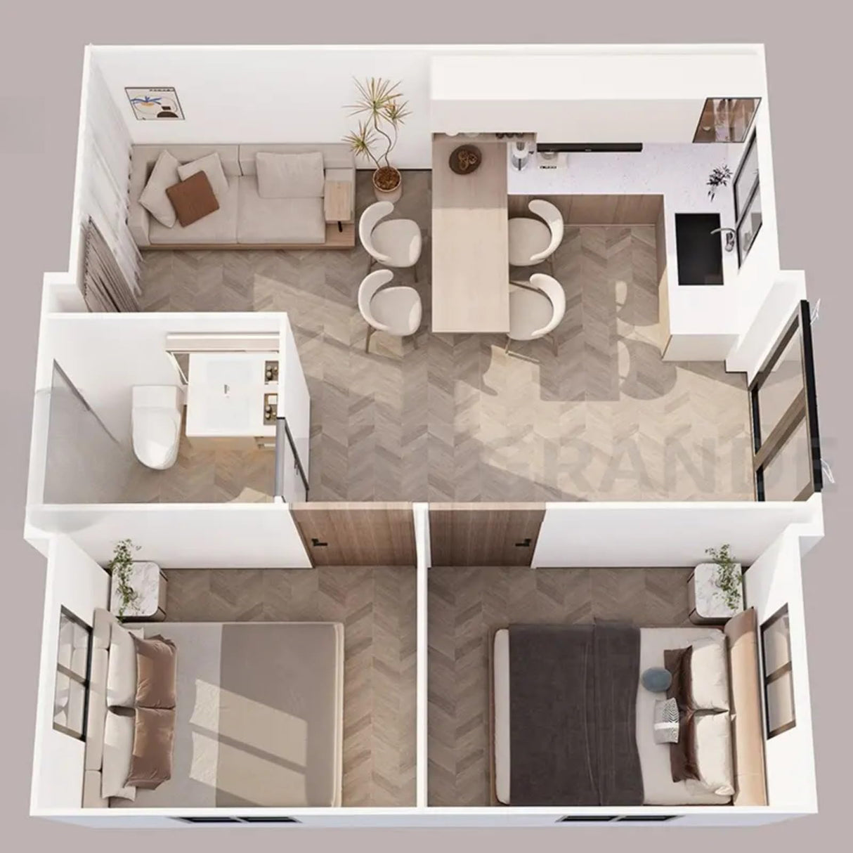 Modern Prefab Tiny Home Portable Container House Prefab Kit 20ft 30ft 40ft Optional 2/3/4 Bedroom Foldable Modular Home for Adult Living Generic