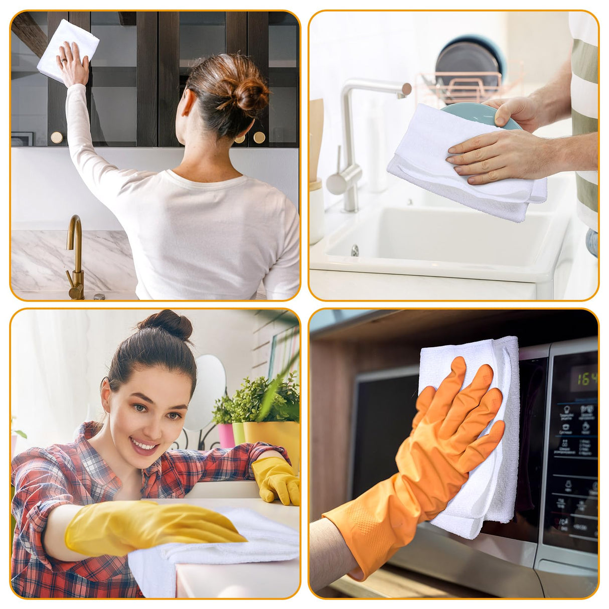 Patelai Sublimation Blank Towels, DIY Microfiber Kitchen Towels, Modern Multi Purpose Dish Towels for Kitchen Cleaning, 16 x 24 Inch (40 Pieces) Patelai