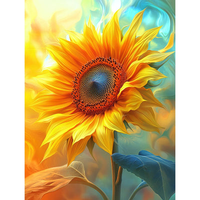 NEWENMO Paint by Numbers Kit for Adults, Sunflower Paint by Numbers on Canvas Unframed, Sunflower Paint by Numbers DIY Oil Painting Perfect for Beginner, Craft, Hobbies and Home Wall Decor 12x16 Inch