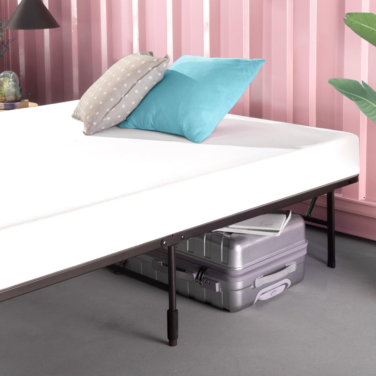 ZINUS SmartBase Tool-Free Assembly Mattress Foundation, 14 Inch Metal Platform Bed Frame, No Box Spring Needed, Sturdy Steel Frame, Underbed Storage, Queen Zinus