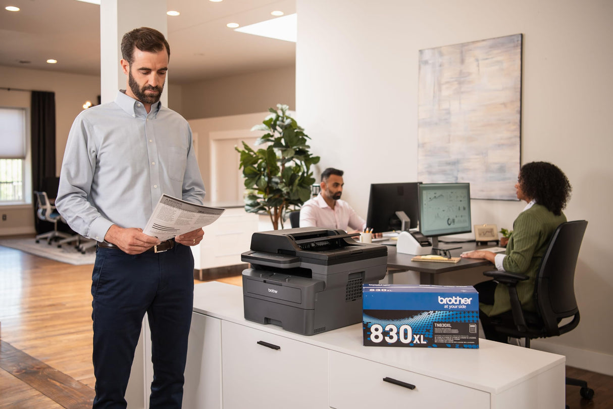 Brother Genuine TN830XL Black High Yield Printer Toner Cartridge - Print up to 3,000 Pages(1) Brother