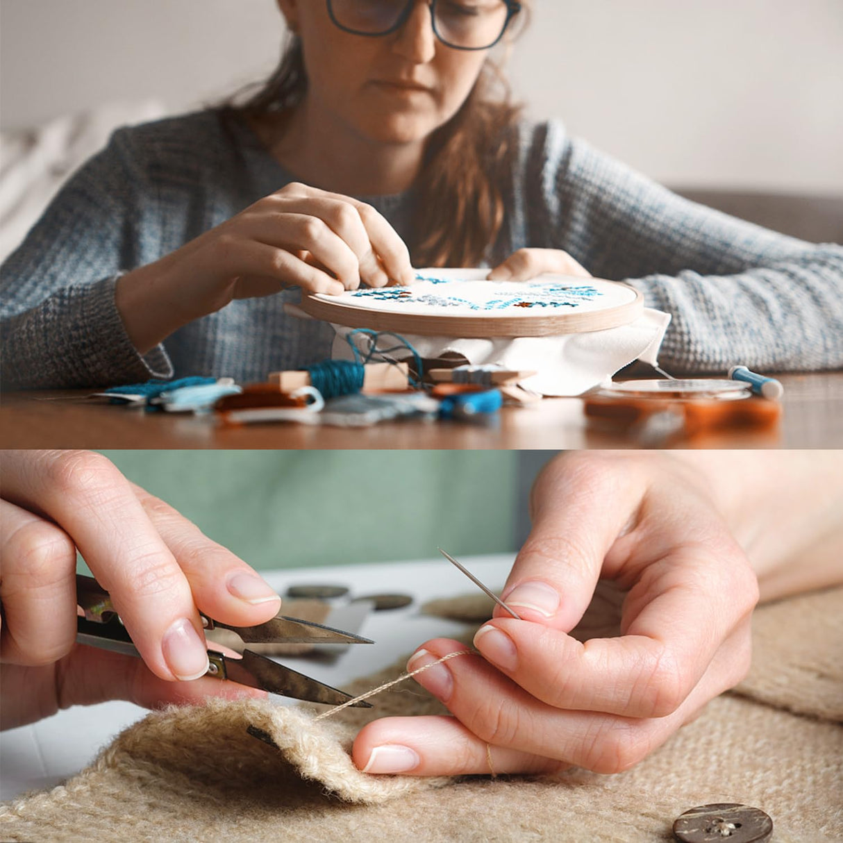 55 PCS Large-Eye Blunt Needles, Large Eye Sewing Needles, 11 Sizes Hand Sewing Needles, Knitting Needles, Yarn Needles, Embroidery Needle, Quilting Needles with 4 Threaders, Weaving Stringing Needles phicivono