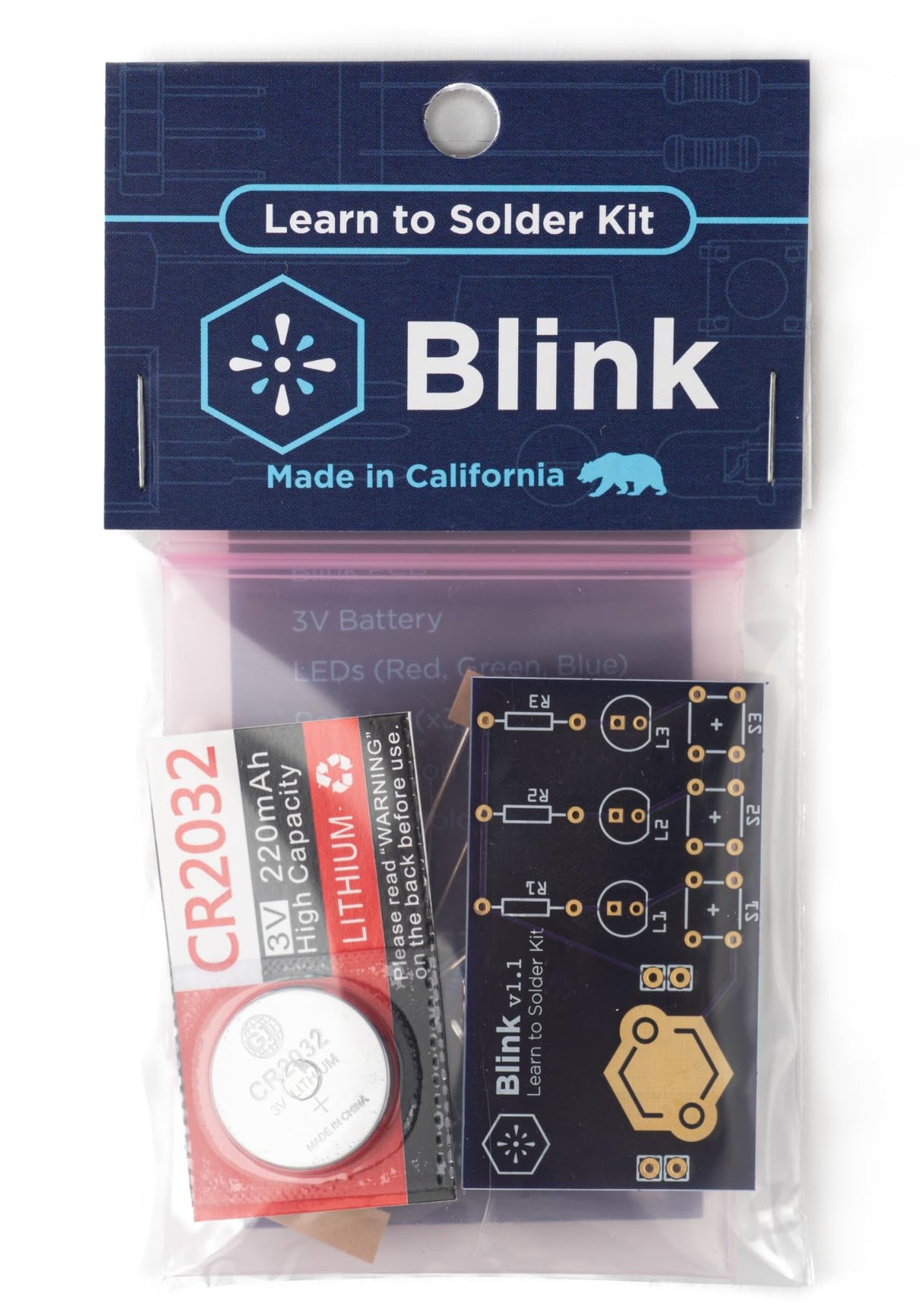 Learn to Solder Kits Blink LED Soldering Kit | DIY Electronics Projects for Beginners | Practice for STEM Classes & Events | Science Project Electronic Light Circuit Boards with Battery LEARN TO SOLDER KITS