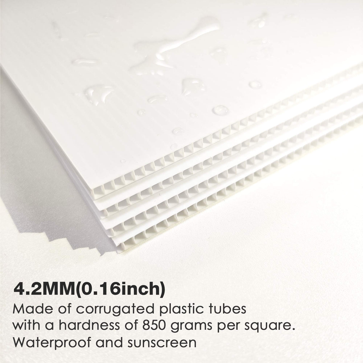 Blank Yard Signs with Stakes, 4 Pack 18 x 12 Inches White Plastic Yard Lawn Sign for Happy Birthday,Garage Sale Signs, Rent, Guidepost Decorations, Blank Lawn Signs with Stakes LARREEDE