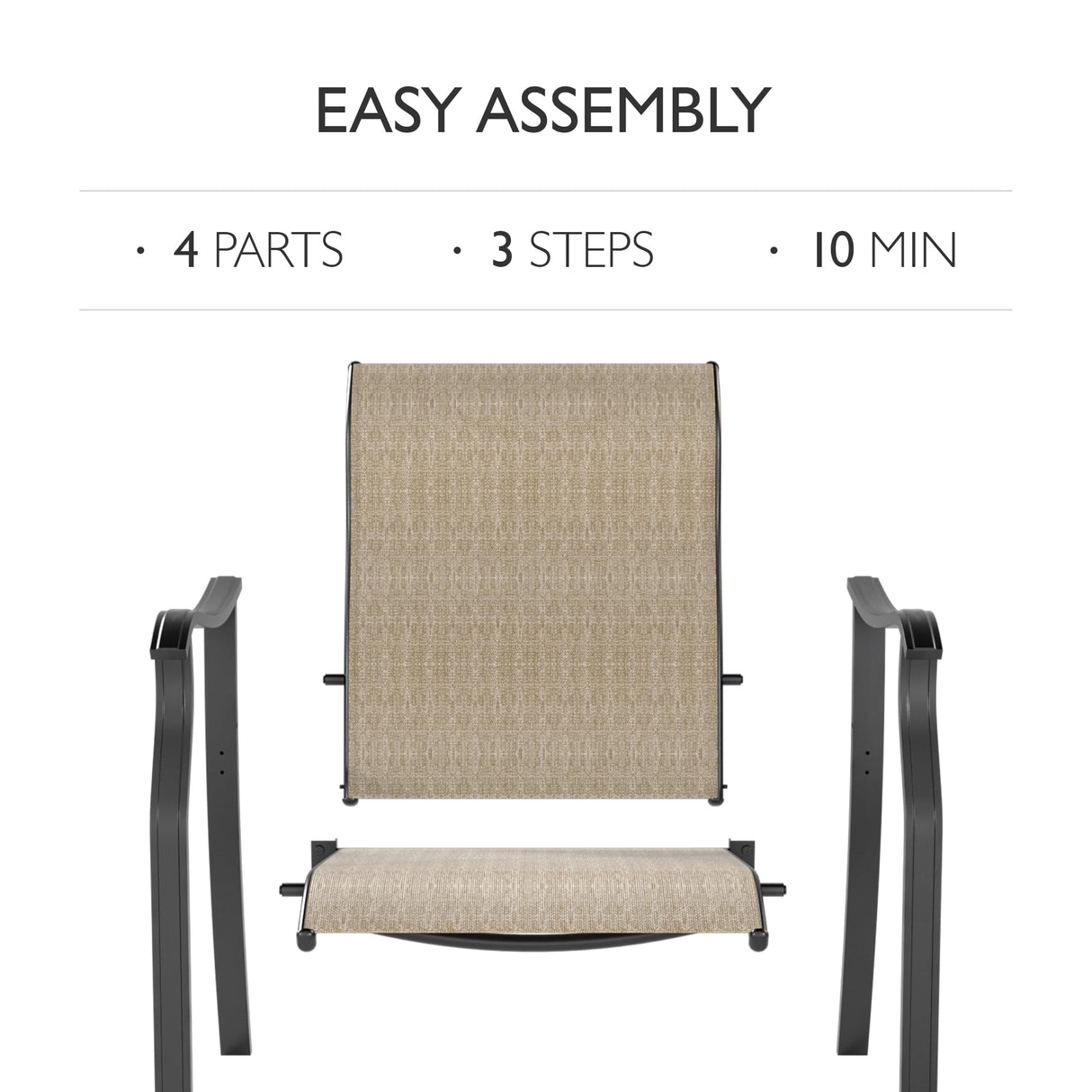 UDPATIO Patio Dining Chairs Set of 6, Outdoor Textilene Dining Chairs with High Back, Patio Furniture Chairs with Armrest, Metal Frame for Lawn Garden Backyard Deck, Brown UDPATIO