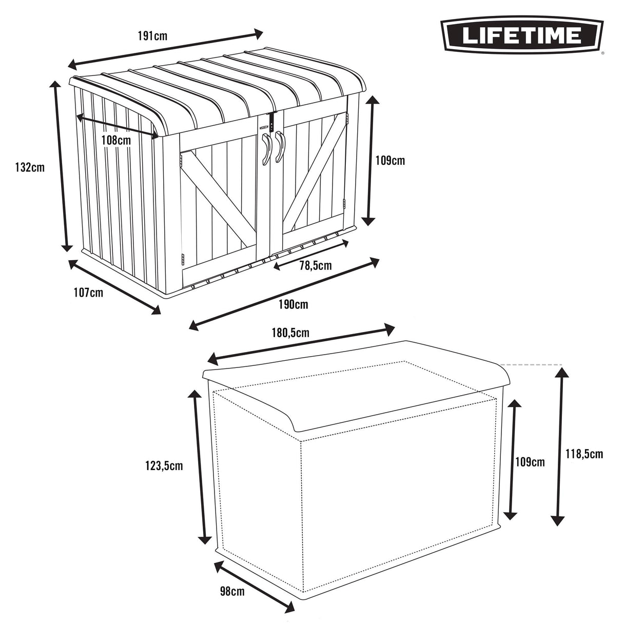 Lifetime 60170 Horizontal Storage Box LIFETIME