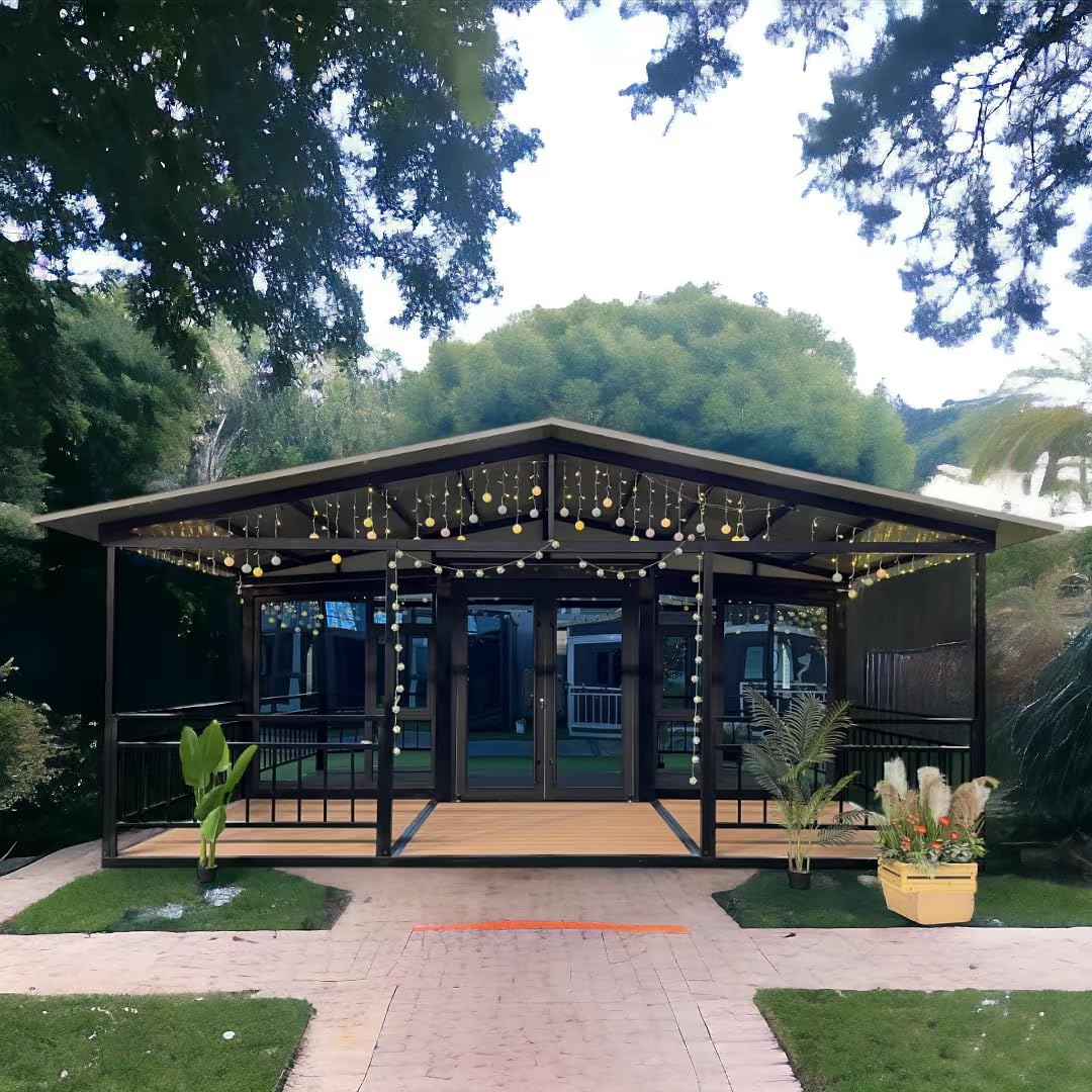 CE Certified Expandable Prefabricated Home | Storm-Proof 20ft/40ft Modular Design | Energy Efficient Tiny House with Kitchen & Bathroom | 10-Year Warranty | Customizable Options Generic