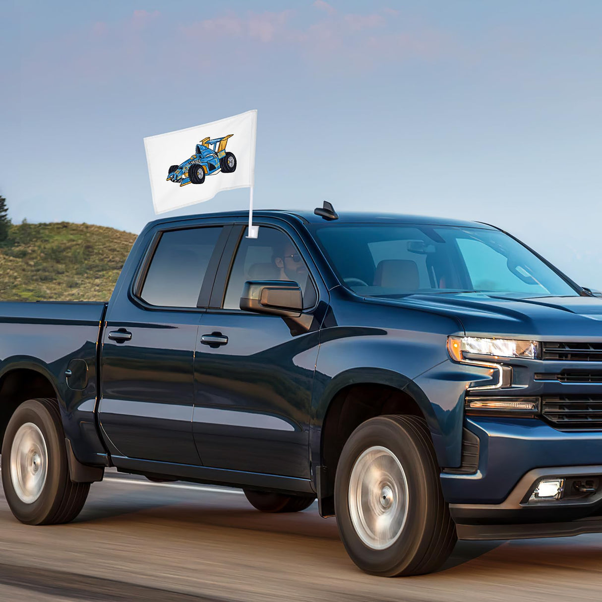 DECHOUS 4Pcs Blank White Car Flags, Blank Car Window Flags for Sublimation, 18x17 Inch DIY Blank Flags Sublimation Car Flags with Pole Car Shaking Flags for Sublimation Outdoor Garden Festival DECHOUS