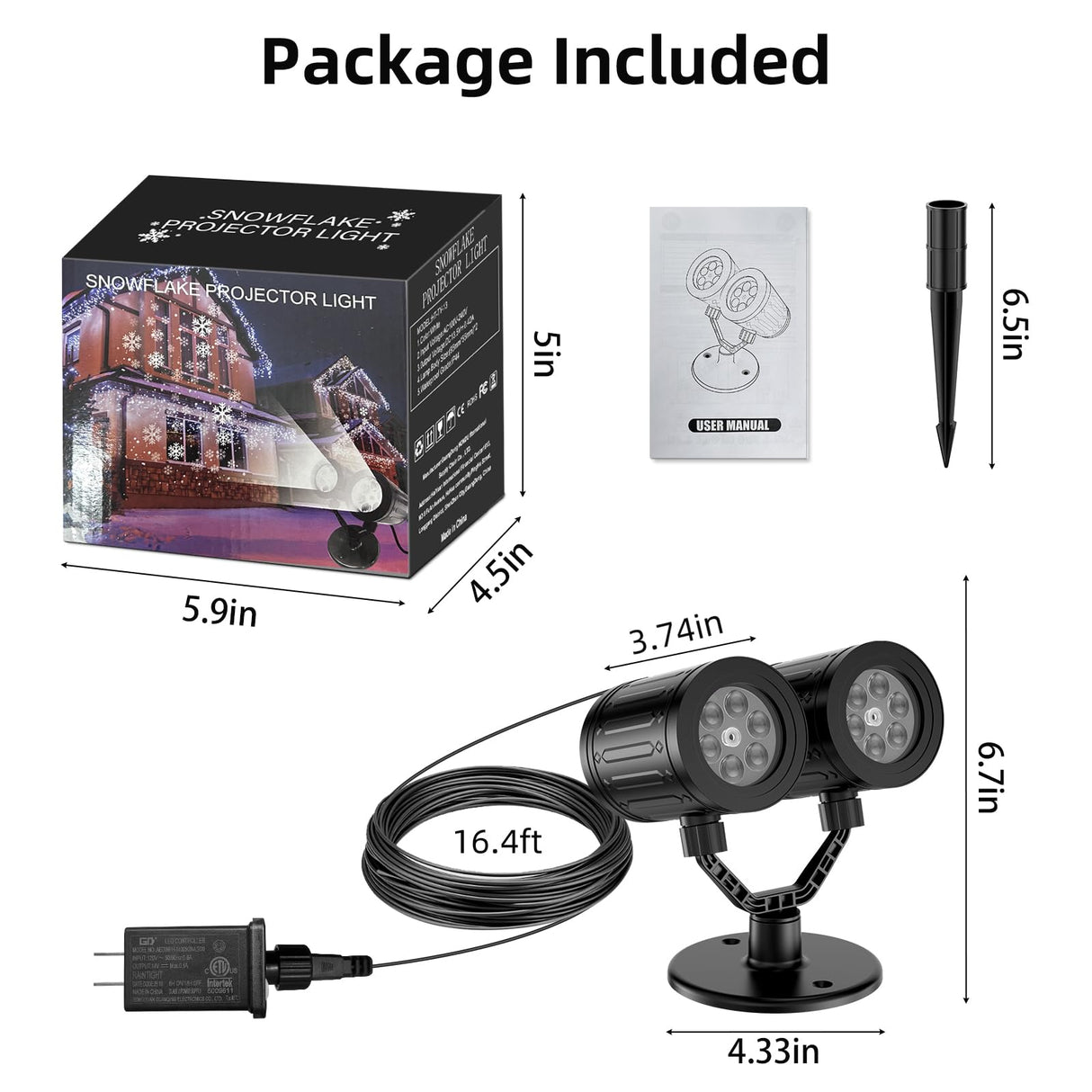 afzdby Christmas Snowflake Projector Lights Outdoor,Timer Setting Double Head Snowfall Led Lights Waterproof,Landscape Decorative Lighting Projection Lamp for Xmas Holiday Wedding Indoor Garden Patio afzdby