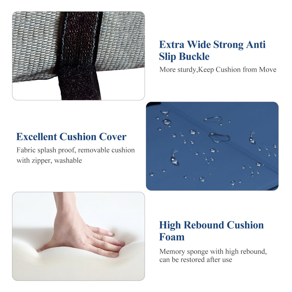 12-Piece Patio Furniture Set, Outdoor Extra Wide Armrest Modular Patio Sofa, Dual-Strand Rattan Wicker, Rust-Resistant Frame, Backyard High Back, Large Seat Furniture for Porch Garden Balcony, Blue HLNPTN