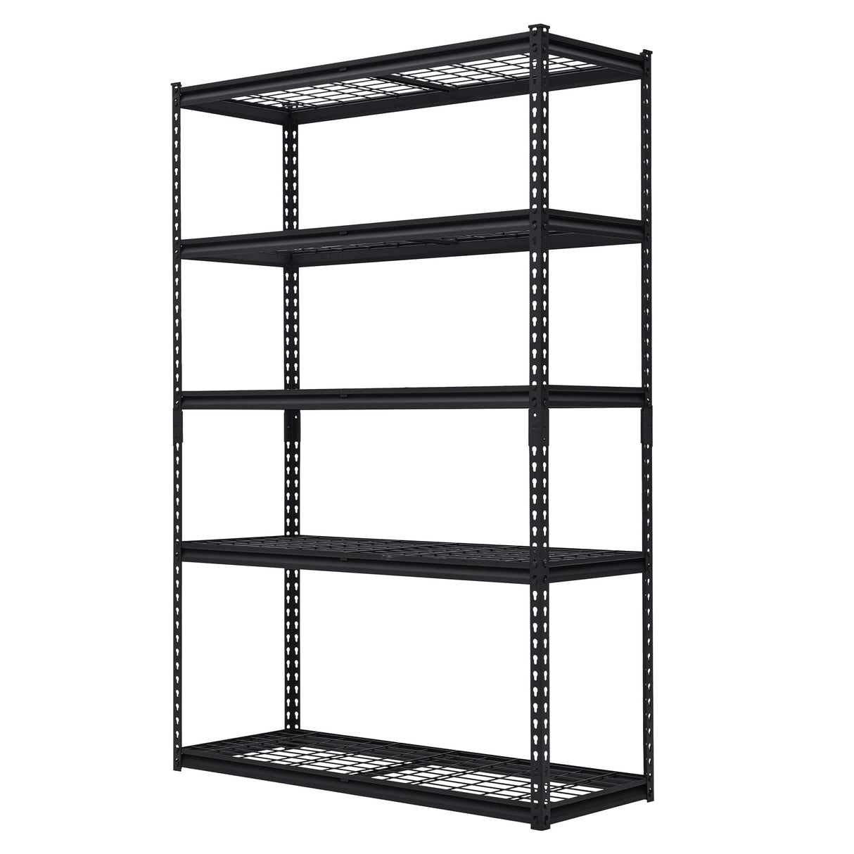FinerFurnis Heavy Duty 5-Tier Garage Shelving Unit 2500 Lbs Capacity Adjustable Metal Storage Shelves Industrial Utility Rack 48x18x72 Inch Durable and Storage Solution for Garage and Workshop FinerFurnis