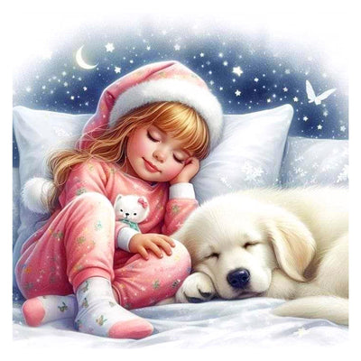 FHBUBPUP Dog Diamond Art Kits for Adults - 5D Diamond Painting Kits for Adults - DIY Full Drill Round Diamond Dot Painting Gem Art, Craft Gift Suitable for Home Wall Decoration 12×12Inch