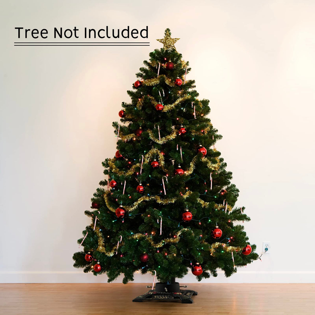 Ventray Christmas Tree Stand with Water Reservoir, 13.66x13.66x5.51 Inches,Classic Heavy Duty Universal Xmas Tree Artificial Trunks Stand Pine Tree Base Holder for Real Trees,Deer Ventray