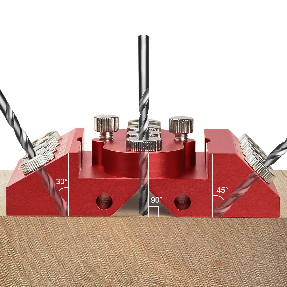 30 45 90 Degree Angle Drill Guide Jig Drill Block for Straight Angled Holes with Detachable Drill Bushings Positioning Bar Toolcool