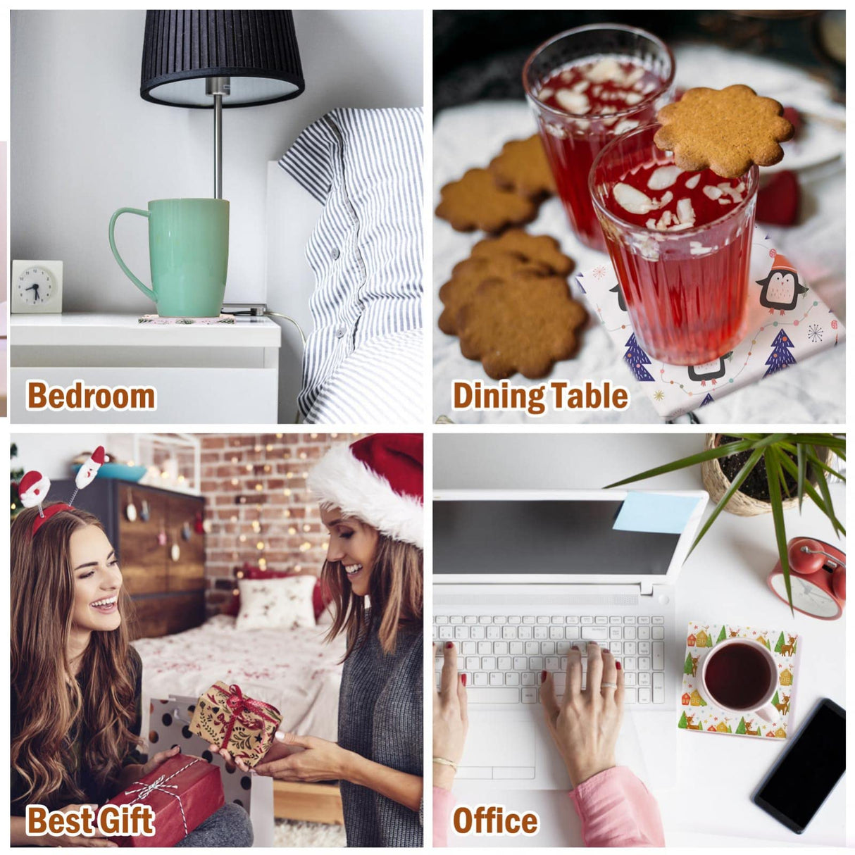 COYMOS 24 Pcs Ceramic Tiles for Crafts Ceramic Coasters for Crafts Blank White Unglazed Ceramic Tile for Painting, Alcohol Ink, Acrylic Pouring - DIY Coaster - Cork Backing Pads Included (4x4 inch) COYMOS