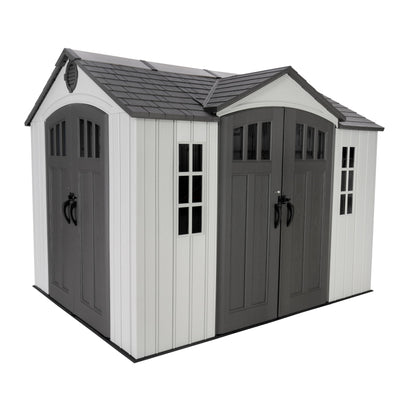 Lifetime Dual Entry Outdoor Storage Shed, 10 x 8 Foot