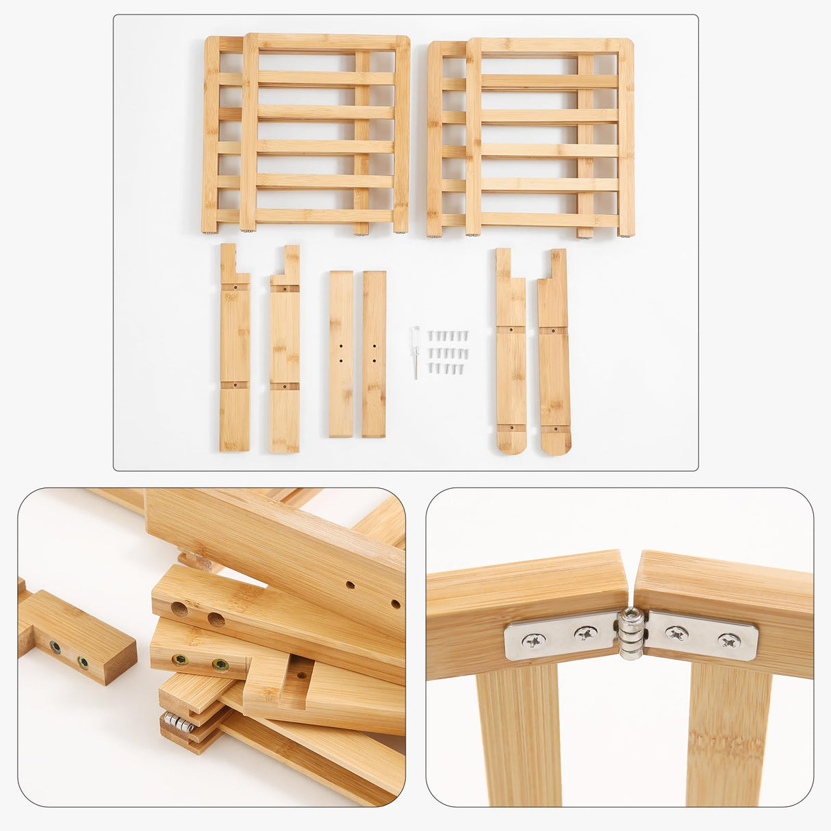 Varhomax Bamboo Shoe Rack 4 Tier, Thick Wooden Free Standing Shoe Shelf Organizer for Closet and Entryway, Sturdy & Versatile Holder for Small Spaces Varhomax