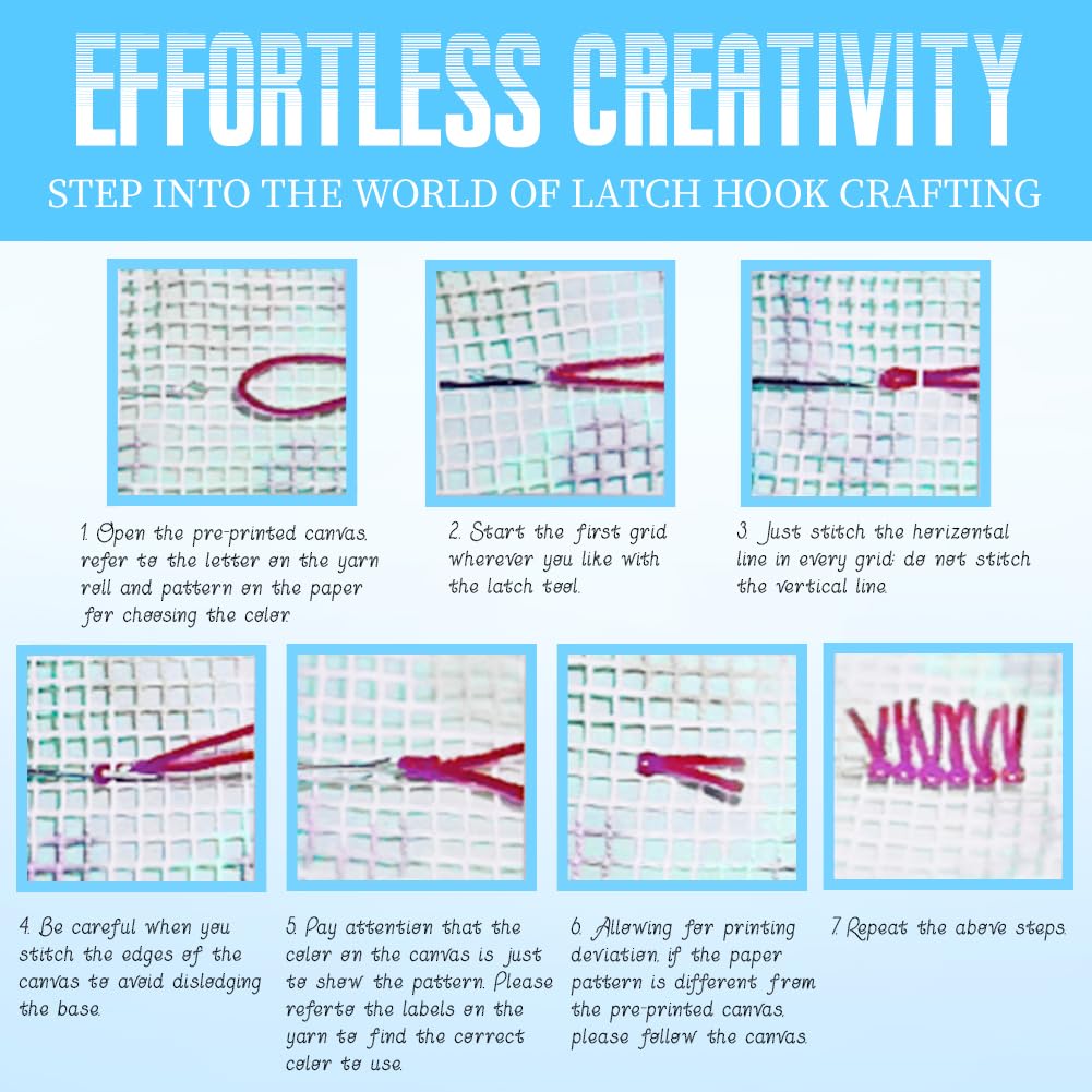 ORIGACH Sunset by The Beach Latch Hook Rug Kit for Adults Printed Rug Making Kit Handmade Carpet Tapestry Cover with Hook Latch and Preprinted Canvas, Home Arts Crafts Sofa Decor, 20.5x15inch ORIGACH